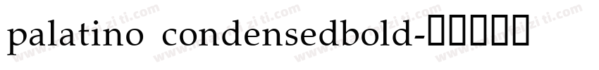 palatino condensedbold字体转换